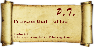 Princzenthal Tullia névjegykártya